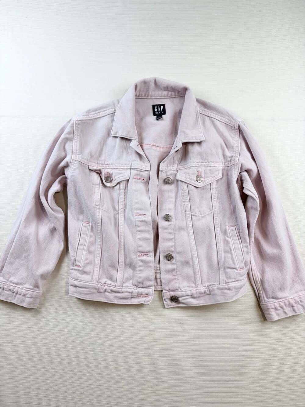 Gap Denim Pink Cotton Blend Denim Trucker Jacket Women's XS